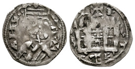 Reino de Castilla y León. Alfonso VIII (1158-1214). Dinero. Marca de ceca: E. Extremadura Castellana (Segovia) o Extremadura Oriental (Sigüenza). (Bau...