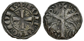 Reino de Castilla y León. Fernando III (1217-1252). Dinero. Salamanca. (Bautista-329.1). (Imperatrix-S4:2.2, como Sancho IV). Anv.: + MONETA LEGIONIS....