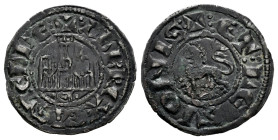 Reino de Castilla y León. Alfonso X (1252-1284). Pepión. Sevilla. (Bautista-348.1). Anv.: +︙ALF REX CASTELLE︙. Rev.: +︙ET︙LEGIONIS︙. Ve. 1,00 g. S ent...