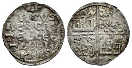 Reino de Castilla y León. Alfonso X (1252-1284). Dinero de seis líneas. Sin ceca. (Bautista-360.1). Ve. 0,64 g. Vellón rico. MBC+. Est...100,00. 

E...