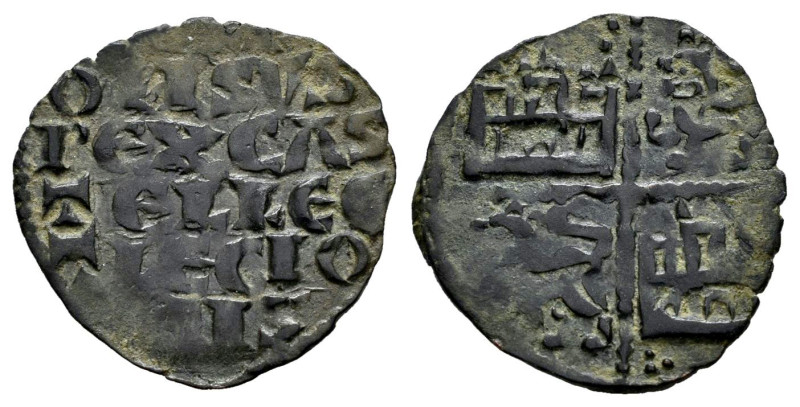 Reino de Castilla y León. Alfonso X (1252-1284). Dinero de seis líneas. (Bautist...