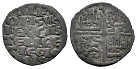 Reino de Castilla y León. Alfonso X (1252-1284). Dinero de seis líneas. (Bautista-371). Ve. 0,83 g. Punto en el 1º cuadrante. MBC+. Est...40,00. 

E...