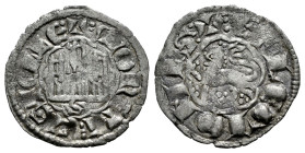 Reino de Castilla y León. Alfonso X (1252-1284). Novén. Sevilla. (Bautista-400 var.). Anv.: +︙MONETA︙CASTELLE ·. Rev.: +︙ET LEGIONIS︙. Ve. 0,73 g. S b...