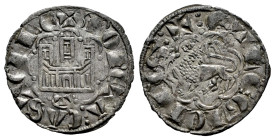 Reino de Castilla y León. Alfonso X (1252-1284). Novén. Toledo. (Bautista-401 var.). Anv.: + MONETA︙CASTELLE. Rev.: +︙ET LEGIONI︙. Ve. 0,82 g. T bajo ...