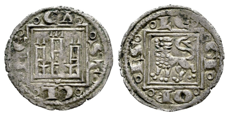 Reino de Castilla y León. Alfonso X (1252-1284). Óbolo. Cuenca. (Bautista-412). ...