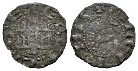 Reino de Castilla y León. Infante Don Enrique (1259). Dinero. Sevilla. (Bautista-421 var.). Anv.: + E : REX : CASTE : . Rev.: + ET LEGIOИIS : . Ve. 0,...