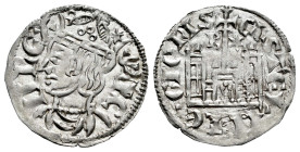 Reino de Castilla y León. Sancho IV (1284-1295). Cornado. Burgos. (Bautista-427.1). Ve. 0,78 g. B y estrella sobre el castillo. Tres roeles en la coro...