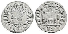 Reino de Castilla y León. Sancho IV (1284-1295). Cornado. Burgos. (Bautista-427.1). Ve. 0,83 g. B y estrella sobre el castillo. Cruz en la corona. Est...