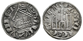Reino de Castilla y León. Sancho IV (1284-1295). Cornado. Coruña. (Bautista-428.1). Ve. 0,58 g. Venera y Estrella sobre el castillo. Rombo en la coron...