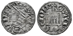 Reino de Castilla y León. Sancho IV (1284-1295). Cornado. León. (Bautista-430.1). Ve. 0,71 g. L y estrella sobre el castillo. Estrella sobre coronado....