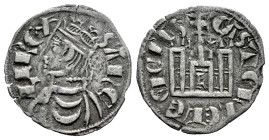 Reino de Castilla y León. Sancho IV (1284-1295). Cornado. León. (Bautista-430.5). Ve. 0,63 g. Estrellas sobre el castillo y L en la puerta. MBC+. Est....
