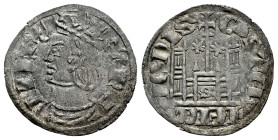 Reino de Castilla y León. Sancho IV (1284-1295). Cornado. Sevilla. (Bautista-432.2). Ve. 0,78 g. Estrellas sobre el castillo y S en la puerta. MBC/MBC...