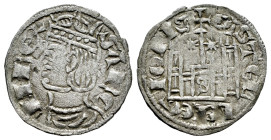 Reino de Castilla y León. Sancho IV (1284-1295). Cornado. Sevilla. (Bautista-432.2). Ve. 0,83 g. Estrellas sobre el castillo y S en la puerta. MBC+. E...