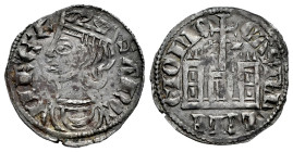 Reino de Castilla y León. Sancho IV (1284-1295). Cornado. (Bautista-436). Ve. 0,82 g. Flor y estrella sobre el castillo. Muy escasa. MBC+. Est...50,00...