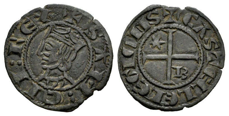 Reino de Castilla y León. Sancho IV (1284-1295). Seisen o Meaja Coronada. Burgos...
