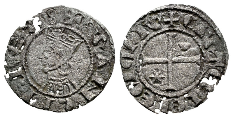 Reino de Castilla y León. Sancho IV (1284-1295). Seisen o Meaja Coronada. Cuenca...
