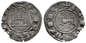 Reino de Castilla y León. Fernando IV (1295-1312). Dinero. Burgos. (Bautista-450). (Abm-319). Anv.: + F REX : CASTELLE. Rev.: + E LEGIOИIS. Ve. 0,64 g...