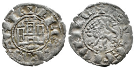 Reino de Castilla y León. Fernando IV (1295-1312). Pepión. Cuenca. (Bautista-453.1). (Imperatrix-F4:2.38). Ve. 0,66 g. Cuenco sin base bajo castillo. ...