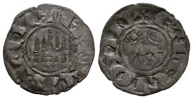 Reino de Castilla y León. Fernando IV (1295-1312). Pepión. (Bautista-458). (Abm-327). Ve. 0,70 g. Dos puntos bajo el castillo. Escasa. MBC-. Est...30,...