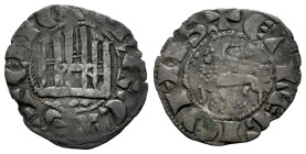Reino de Castilla y León. Fernando IV (1295-1312). Pepión. (Bautista-461). Rev.: + ET LEGIONIS o. Ve. 0,68 g. Tres rombos bajo el castillo. Muy rara. ...