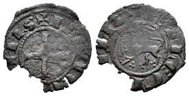 Reino de Castilla y León. Infante Don Juan Manuel, el de Tarifa (1295-1300). Dinero. ¿León?. (Bautista-465 var.). Anv.: + I REX LEG...ИIS. Rev.: + : E...