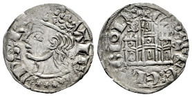 Reino de Castilla y León. Alfonso XI (1312-1350). Cornado. Burgos. (Bautista-471). Ve. 0,92 g. B y estrella sobre las torres del castillo. Corona deco...