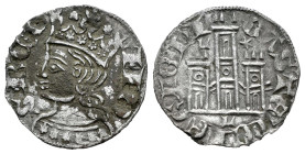 Reino de Castilla y León. Alfonso XI (1312-1350). Cornado. León. (Bautista-475.1). Ve. 0,82 g. L y estrella a los lados de la cruz y L bajo el castill...