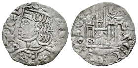 Reino de Castilla y León. Alfonso XI (1312-1350). Cornado. Murcia. (Bautista-476.3). Ve. 0,68 g. Estrella y roel estrellado sobre las torres; M gótica...