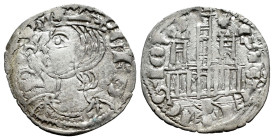 Reino de Castilla y León. Alfonso XI (1312-1350). Cornado. Sevilla. (Bautista-477.4). Ve. 0,80 g. S con adornos angulares bajo el castillo. MBC+. Est....
