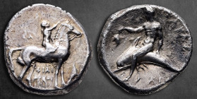 Calabria. Tarentum circa 302-280 BC. Nomos AR