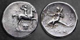 Calabria. Tarentum circa 280-272 BC. Nomos AR