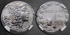 Macedon. Under Roman Rule - Thessaloniki. Aesillas, quaestor circa 90-70 BC. Tetradrachm AR
