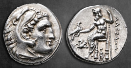 Kings of Macedon. Lampsakos. Alexander III "the Great" 336-323 BC. Drachm AR