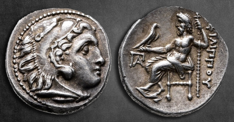 Kings of Macedon. Kolophon. Philip III Arrhidaeus 323-317 BC. 
Drachm AR

18 ...