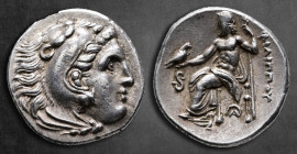 Kings of Macedon. Lampsakos. Philip III Arrhidaeus 323-317 BC. In the types of Alexander III. Drachm AR