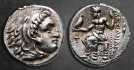 Kings of Macedon. Sardeis. Philip III Arrhidaeus 323-317 BC. Struck under Menander or Kleitos, in the name and types of Alexander III, circa 323-319 B...