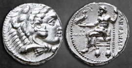 Kings of Macedon. Tyre. Philip III Arrhidaeus 323-317 BC. In the name and types of Alexander III. Struck under Laomedon. Dated RY 28 of 'Ozmilk=322/1 ...