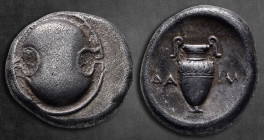 Boeotia. Thebes circa 379-368 BC. ΔΑΙΜ- (Daim-), magistrate. Stater AR