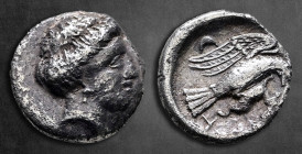 Euboea. Chalkis circa 338-308 BC. Hemidrachm AR