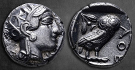 Attica. Athens circa 454-404 BC. Tetradrachm AR