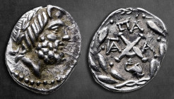 Achaia. Patrae. Achaian League circa 88-30 BC. Triobol-Hemidrachm AR