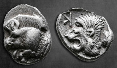 Mysia. Kyzikos circa 450-400 BC. Obol AR