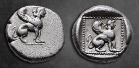 Caria. Kaunos  circa 390-370 BC. Obol AR