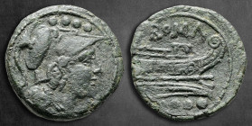 Anonymous 206-195 BC. Rome. Triens Æ