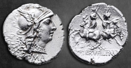 C. Servilius M.f 136 BC. Rome. Denarius AR