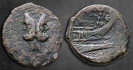 L. Calpurnius Piso Frugi 90 BC. Rome. As Æ