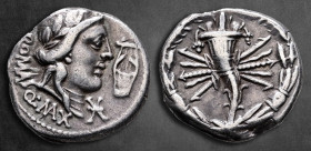 Q. Fabius Maximus. Restored issue 82-80 BC. Rome. Denarius AR