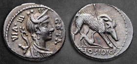 C. Hosidius C. f. Geta 68 BC. Rome. Denarius AR