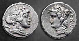 L. Cassius Longinus 78 BC. Rome. Denarius AR