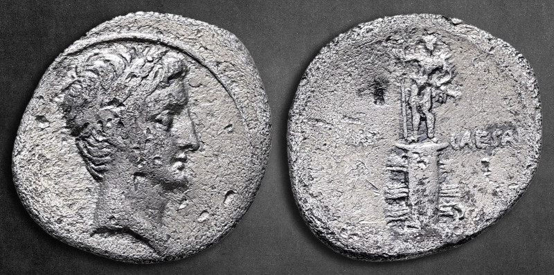Octavian 29-27 BC. Struck circa autumn 30 - summer 29 BC. Rome
Denarius AR

2...